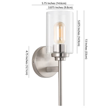Juno Farmhouse Industrial Iron Cylinder LED Sconce - JONATHAN Y